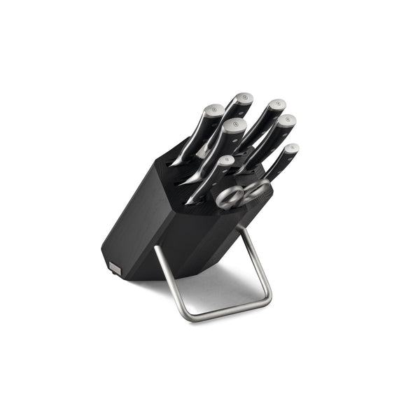 Wusthof Classic Ikon 9 piece Black  Set Knife Block