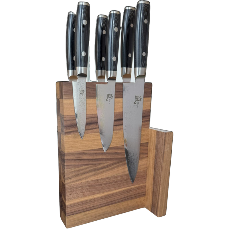 Yaxell Ran 7 - Piece Knife Set with Walnut Block | Divertimenti