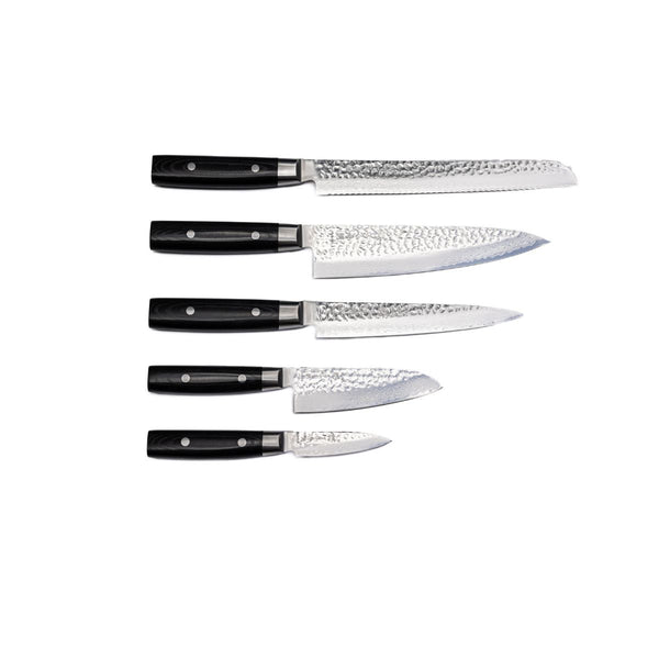 Yaxell Zen 5Piece Knife Set with Walnut Knife Block