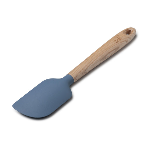 Zeal Wood Handled Silicone Spatula Large – Blue
