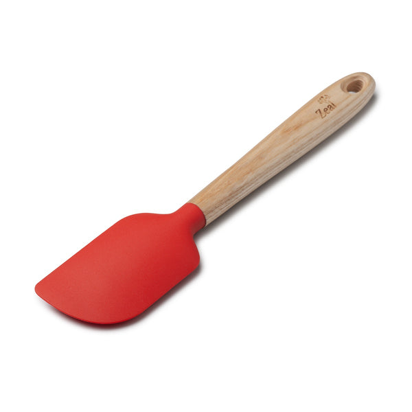 Zeal Wood Handled Silicone Spatula Large – Red