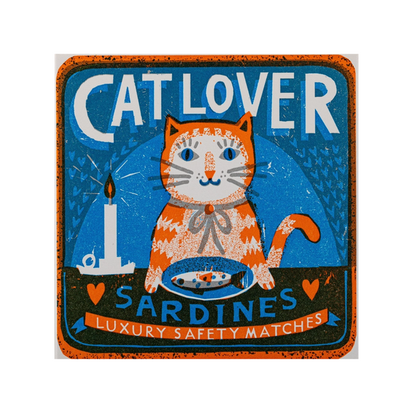 Archivist Square Luxury Match Box Cat Lover