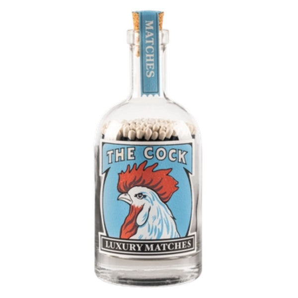 Archivist Matches In Glass Bottle Cockerel