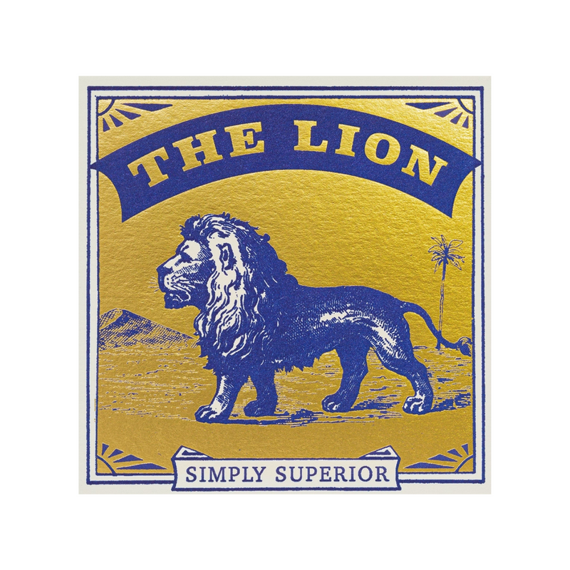 Archivist Square Luxury Match Box Gold Lion