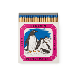 Luxury Square Match Box - Penguin