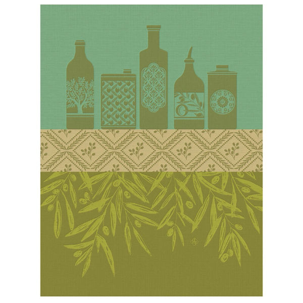 Le Jacquard Français Provencal Oil Tea Towel - Green