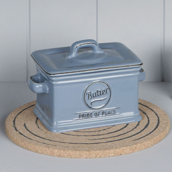 T&G Pride of Place Butter Dish Blue Divertimenti
