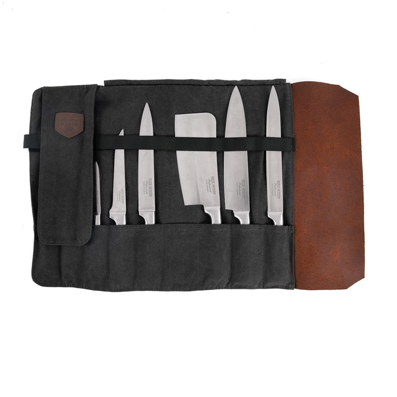 Alaskan Maker Knife Roll Charcoal Waxed Canvas