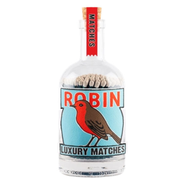 Archivist Matches In Glass Bottle Robin
