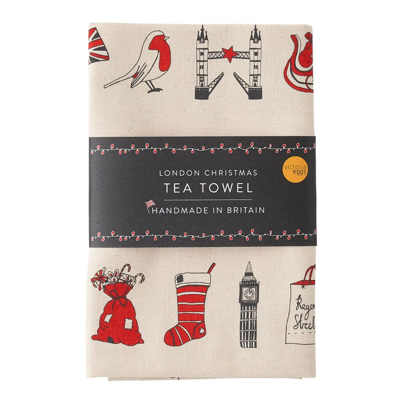 London Christmas Tea Towel