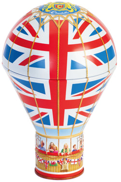 Union Jack Hot Air Balloon Tin with Fudge