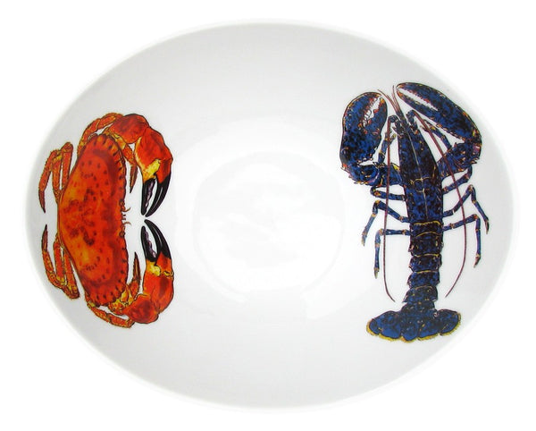 Richard Bramble 18cm Oval Bowl - Blue Lobster