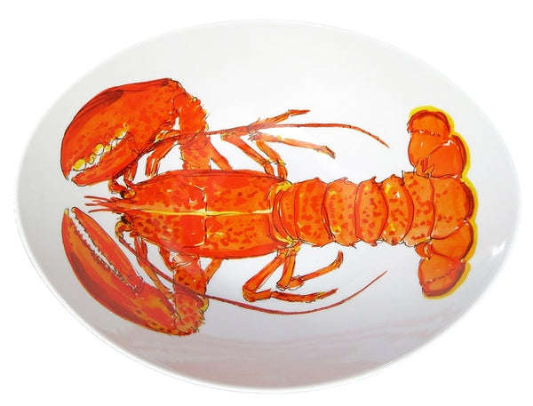 Richard Bramble 27cm Oval Bowl - Red Lobster