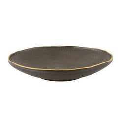 Casa Alegre Gold Stone Bronze Shallow Bowl - 23cm