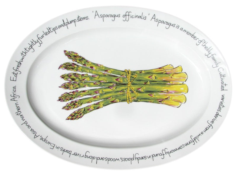 Richard Bramble Oval Plate 39cm - Asparagus
