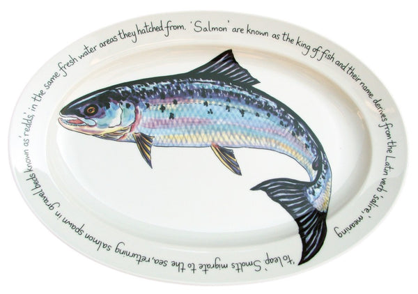Richard Bramble Oval Plate 39cm - Salmon
