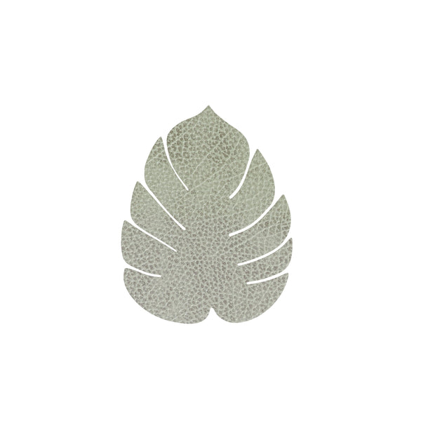 LIND DNA Leather Leaf Coaster - Textured Olive