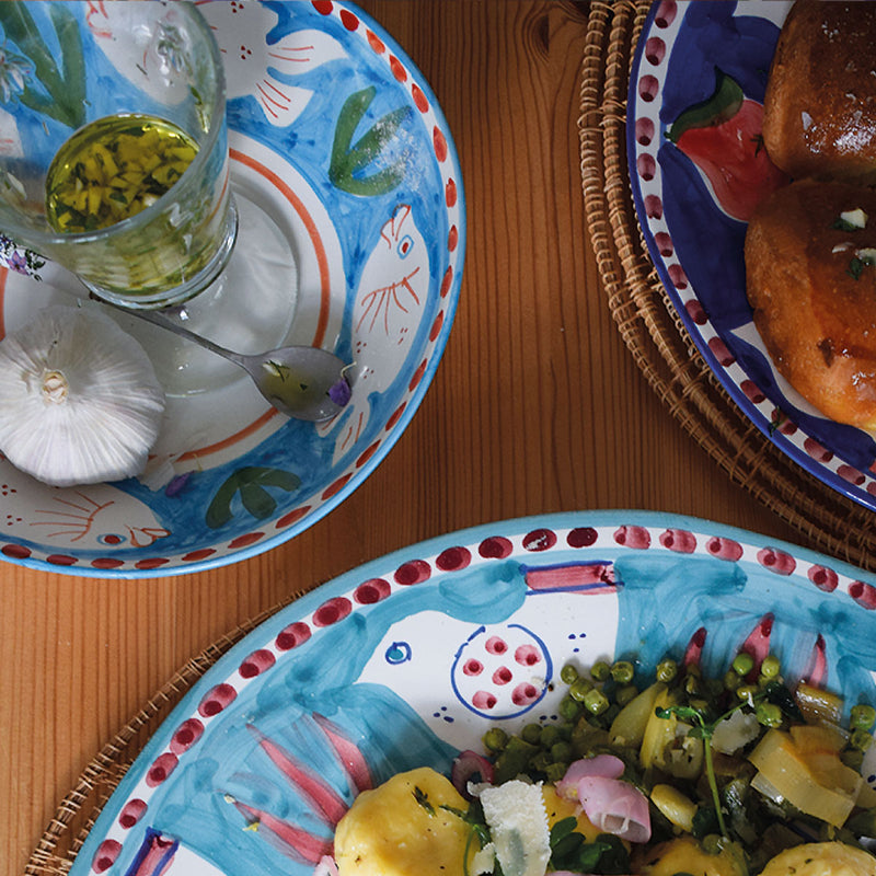 Amalfi Blue Poseidon Pasta Bowl - 23cm