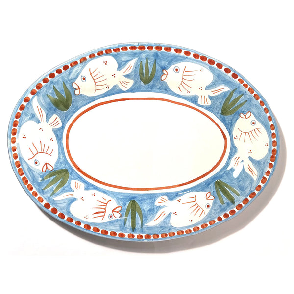Amalfi Blue Poseidon Oval Dish - 43cm