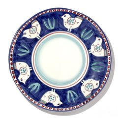 Amalfi Blue/Green Gallina Round Platter - 38cm