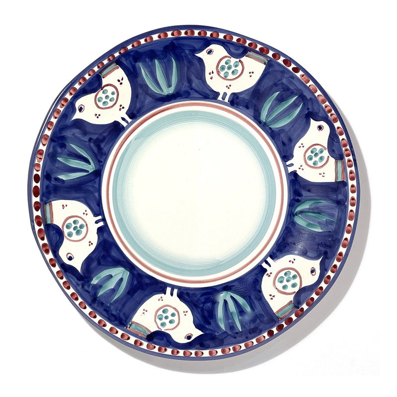 Amalfi Blue - Green Gallina Round Platter - 38cm