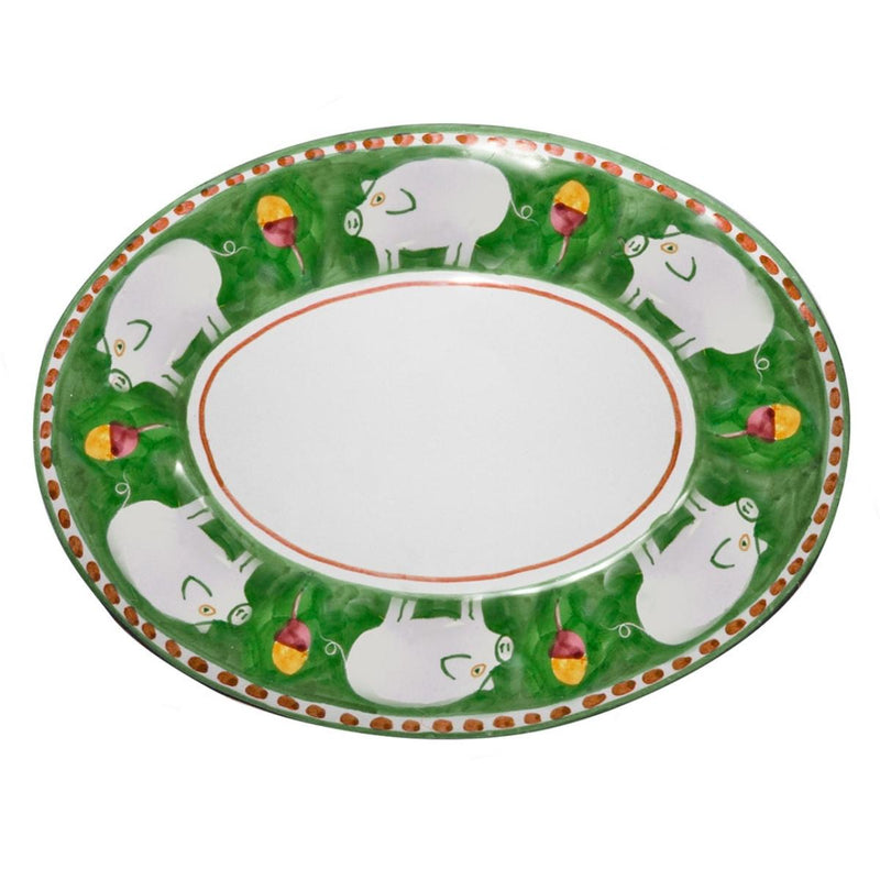 Amalfi Green Cortile Oval Dish - 43cm