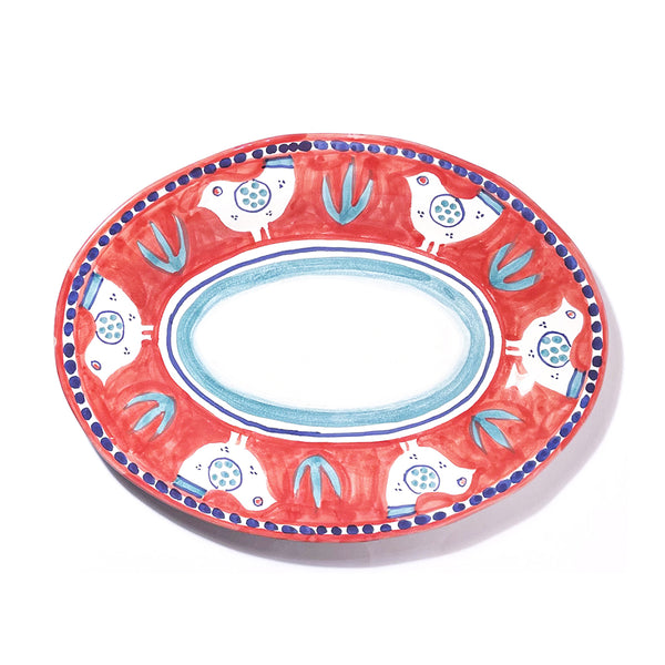 Amalfi Pink Gallina Oval Dish - 36cm