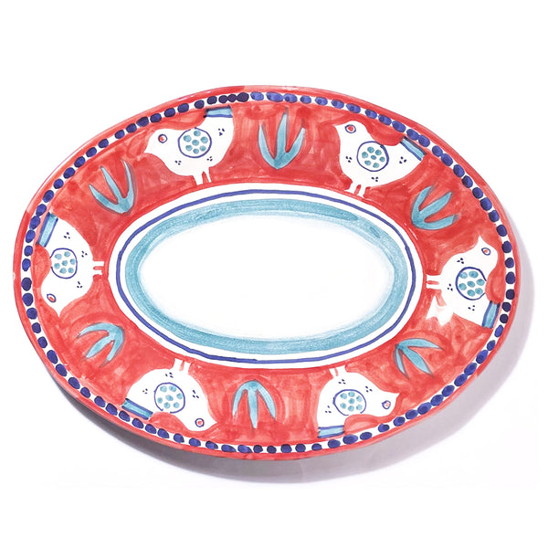 Amalfi Pink Gallina Oval Dish - 43cm