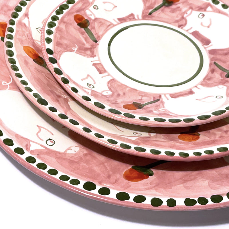 Amalfi Pink Cortile Round Platter - 38cm