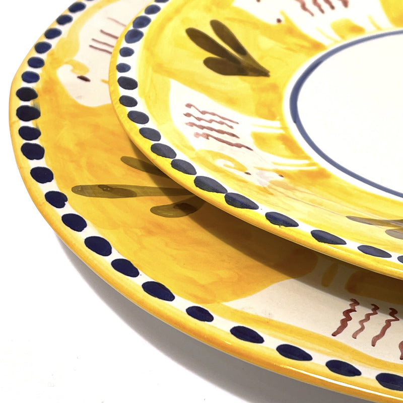 Amalfi Yellow Capra Round Platter - 38cm