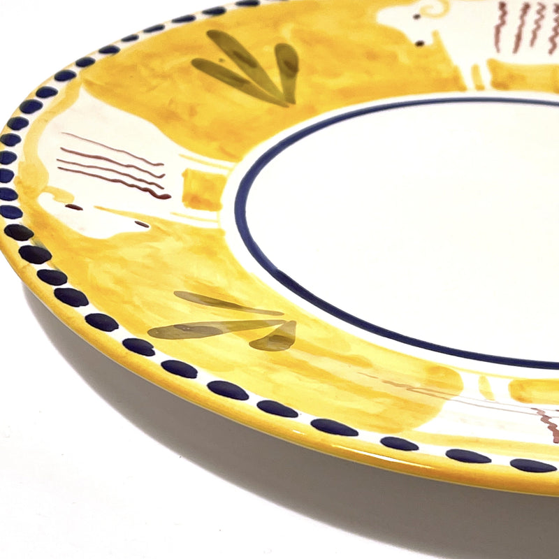 Amalfi Yellow Capra Round Platter - 38cm