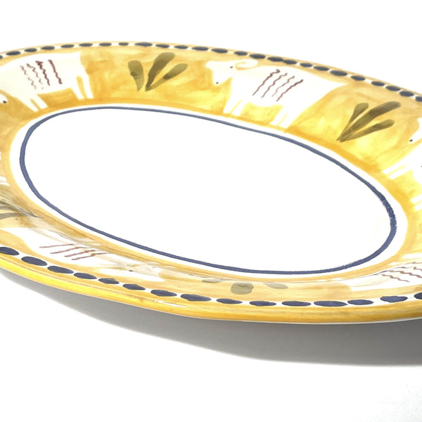 Amalfi Yellow Capra Oval Dish - 43cm