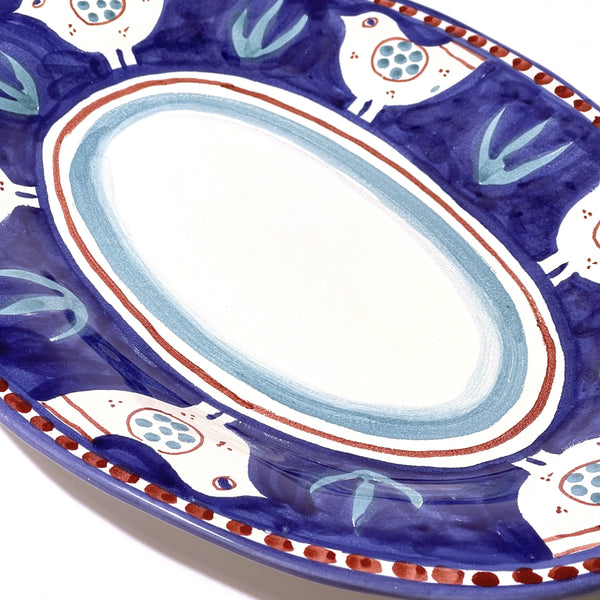 Amalfi Blue/Green Gallina Oval Dish - 43cm