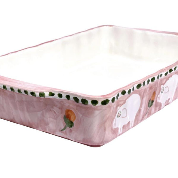 Amalfi Pink Cortile Oven/Serving Dish - 43cm