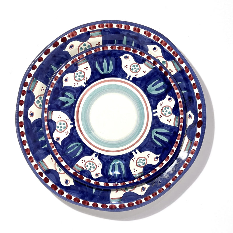 Amalfi Blue/Green Gallina Dinner Plate - 29cm