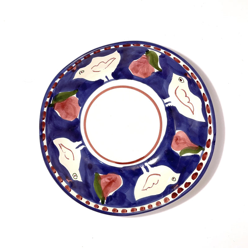Amalfi Blue/Red Gallina Pasta Bowl - 23cm