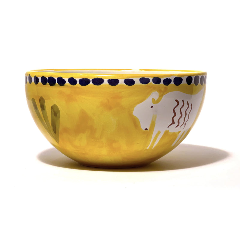 Amalfi Yellow Capra Bowl - 17cm