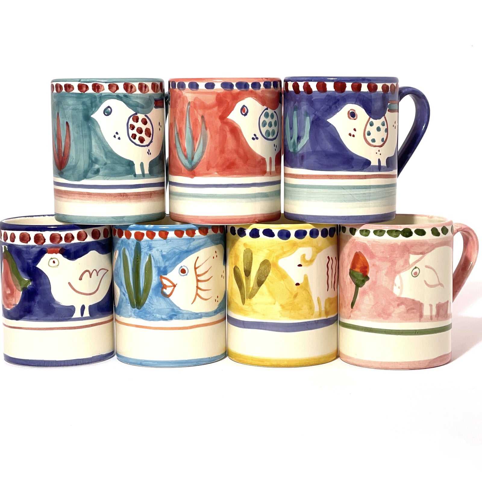 Amalfi Blue - Green Gallina Straight Mug