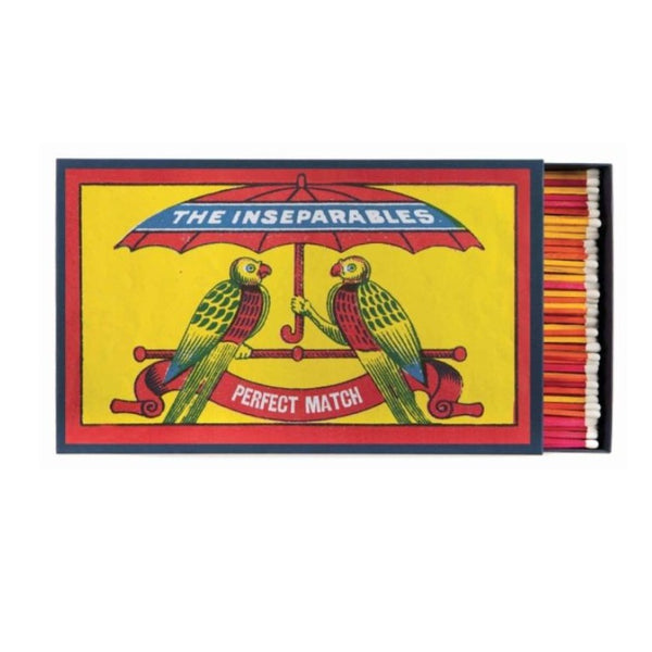 Luxury Giant Box of Matches - Inseparable Parrots