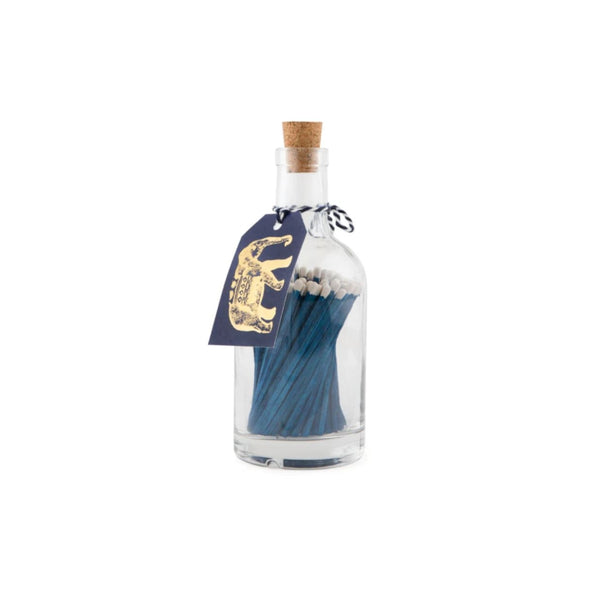 Archivist Matches in Glass Bottle - Blue Elephant