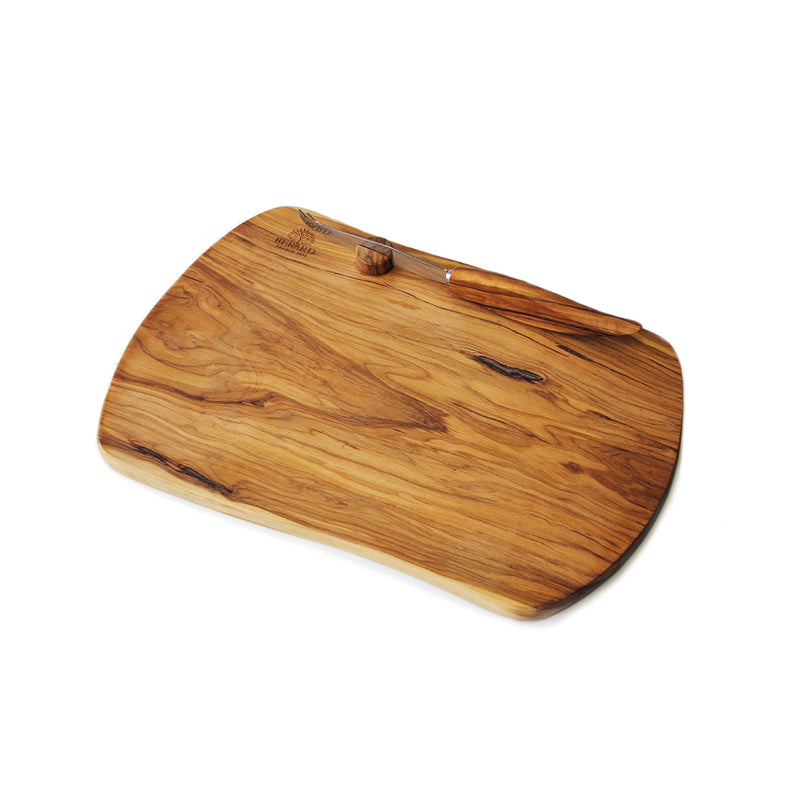 Berard Olive Wood Cheese Board and Knife Set