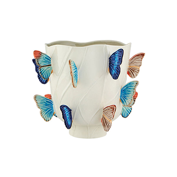 Bordallo Pinheiro Cloudy Butterflies Vase - 29.5cm