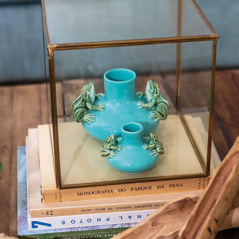 Bordallo Pinheiro Vase with Frogs - Medium