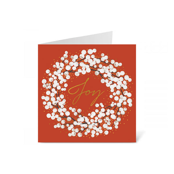Box of Charity Christmas Cards (Pack of 6) - Berry Wreath