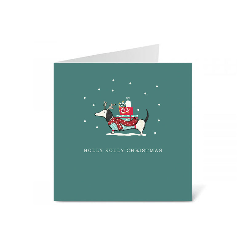 Box of Charity Christmas Cards (Pack of 6) - Jolly Sausage Dog