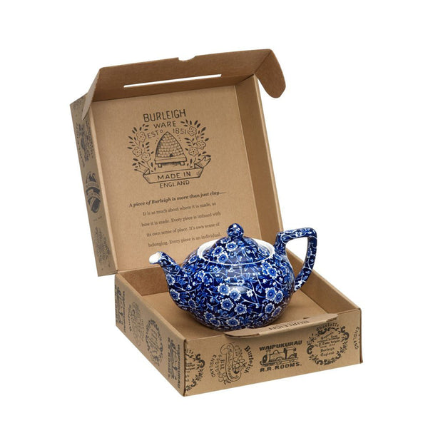 Burleigh Teapot Blue Calico Gift Box