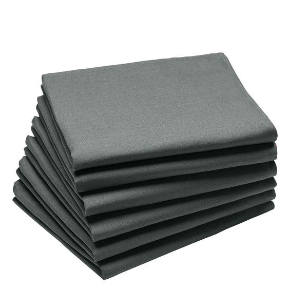 Coucke Plain Cotton Napkin - Anthracite
