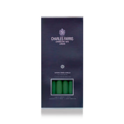 Charles Farris Pack of 12 Dinner Candles | Evergreen