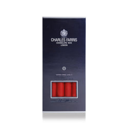 Charles Farris Pack of 12 Dinner Candles | Poppy Red