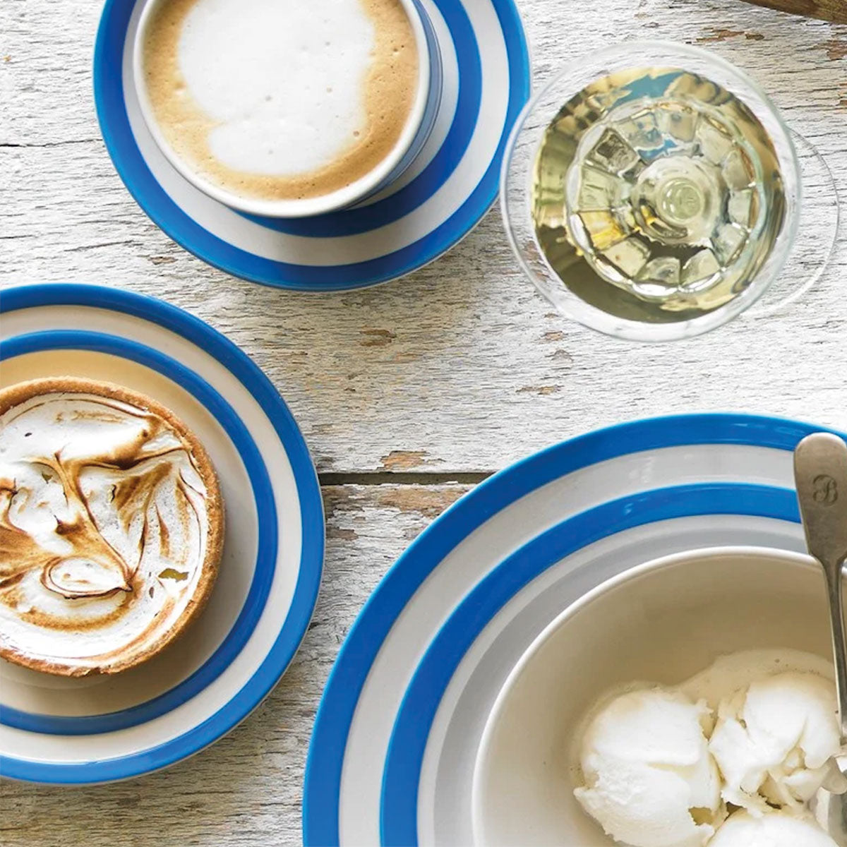 Cornishware Blue Side Plate - 18cm | Divertimenti Cookshop